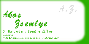 akos zsemlye business card